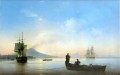the bay of naples in the morning 1843 Romantic Ivan Aivazovsky Russian